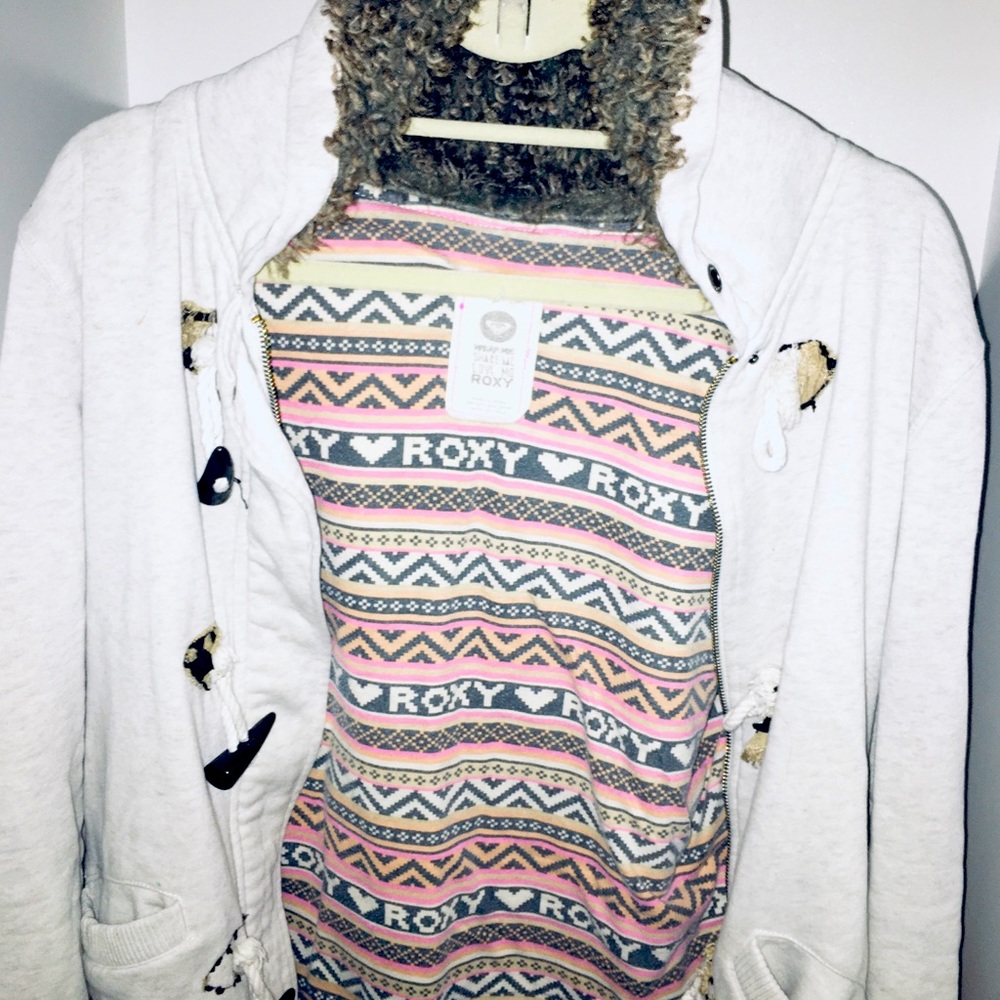 Very thick hooded zip up sweater